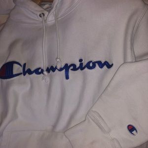 White champion hoodie